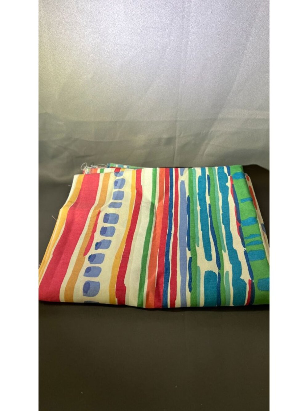2+ yards Striped Multi-Color Fabric Cotton Material Bold Vibrant Pattern - Picture 1 of 3